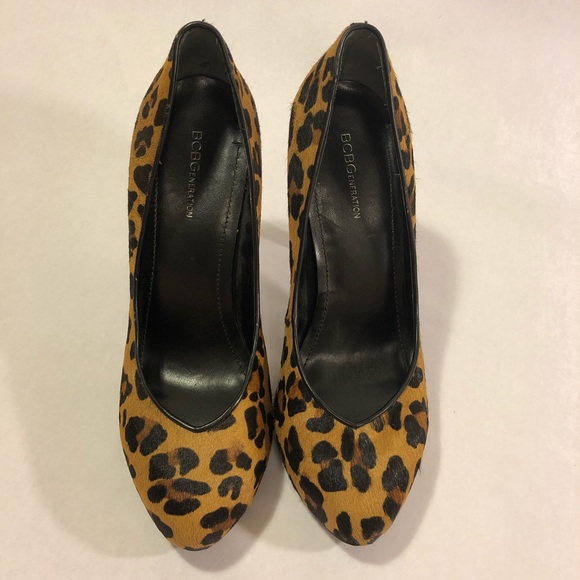 BCBG Generation leopard heels sz 10 4 inch Pony - Picture 2 of 8